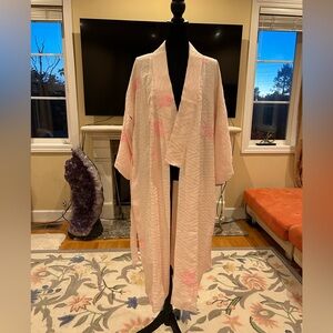 RARE Authentic Pink Kimono from Japan! With Belt!